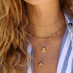 Missoma 18ct Gold Vermeil Large Horn Necklace